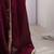 Wine soft space silk saree with sequin zalar lace border & matching blouse