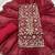 printed readymade suit set with khatli work & chanderi dupatta