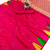 pink banarasi silk blend saree with zari butti and rich pallu
