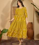Flared printed kurta set for womens