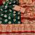 dark green banarasi silk blend kanjivaram zari woven saree with rich border