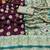 purple banarasi silk blend kanjivaram zari woven saree with rich border