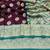 purple banarasi silk blend kanjivaram zari woven saree with rich border