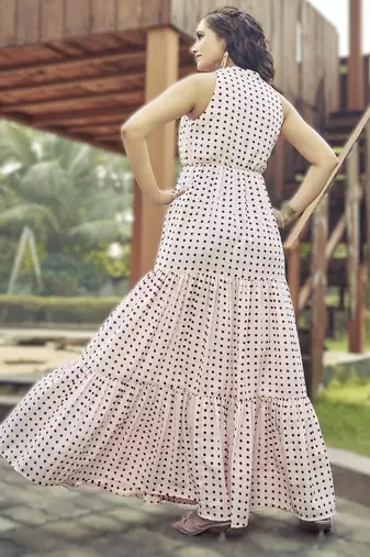  sleeveless poly-cotton kurti with crepe inner ready to dispatch