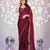 wine ethnic embroidered moss chiffon girlie partywear saree