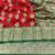 red banarasi silk blend kanjivaram zari woven saree with rich border