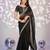 black color ethnic embroidered simmer chiffon fabric girlie partywear saree