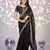 black color ethnic embroidered simmer chiffon fabric girlie partywear saree