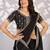 black color ethnic embroidered simmer chiffon fabric girlie partywear saree
