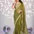 green color ethnic embroidered simmer chiffon fabric girlie partywear saree