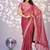 onion color ethnic embroidered simmer chiffon fabric girlie partywear saree
