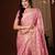 pink color beautiful woven ethnic georgette fabric ceremonial saree