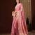 pink color beautiful woven ethnic georgette fabric ceremonial saree
