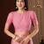 pink color beautiful woven ethnic georgette fabric ceremonial saree