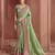 Parrot green traditional pure smooth zari silk saree with heavy embroidery and sequins