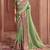 Parrot green traditional pure smooth zari silk saree with heavy embroidery and sequins