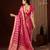 pink color beautiful woven ethnic georgette fabric ceremonial saree