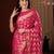 pink color beautiful woven ethnic georgette fabric ceremonial saree