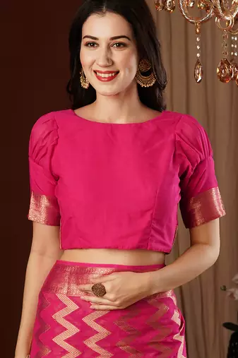 pink woven ethnic georgette ceremonial saree