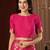 pink color beautiful woven ethnic georgette fabric ceremonial saree