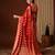red color beautiful woven ethnic georgette fabric ceremonial saree