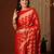 red color beautiful woven ethnic georgette fabric ceremonial saree