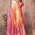orange color banarasi tissue silk blend ethnic jacquard weving designer ceremonial saree