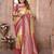 cream color banarasi tissue silk blend ethnic jacquard weving designer ceremonial saree