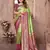 pista color banarasi tissue silk blend ethnic jacquard weving designer ceremonial saree