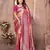 pink color banarasi tissue silk blend ethnic jacquard weving designer ceremonial saree