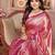 pink color banarasi tissue silk blend ethnic jacquard weving designer ceremonial saree