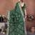 green color beautiful festive special bandhej printed traditional saree