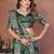 green color beautiful festive special bandhej printed traditional saree