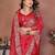 red color beautiful festive special bandhej printed traditional saree