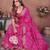 pink color beautiful festive special bandhej printed traditional saree