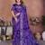 violet color beautiful festive special bandhej printed traditional saree