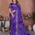 violet color beautiful festive special bandhej printed traditional saree
