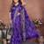 violet color beautiful festive special bandhej printed traditional saree