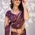 purple color crepe fabric embroidery work ready to wear saree