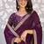 wine color crunchy fabric embroidery work ready to wear saree