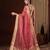 peach color girlie organza fabric woven jacquard designer saree