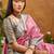 Pink handloom weaving paper silk saree with matching paper silk blouse
