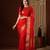 red color girlie organza fabric woven jacquard designer saree