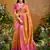 Orange weaving paper silk blend saree with matching paper silk blend blouse