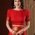 red color girlie organza fabric woven jacquard designer saree