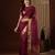 wine color girlie organza fabric woven jacquard designer saree