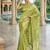 olive color ethnic crepe silk blend fabric woven jacquard designer ceremonial saree