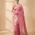pink color ethnic crepe silk blend fabric woven jacquard designer ceremonial saree