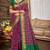 purple color ethnic patola silk blend fabric beautiful festive saree
