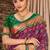 purple color ethnic patola silk blend fabric beautiful festive saree